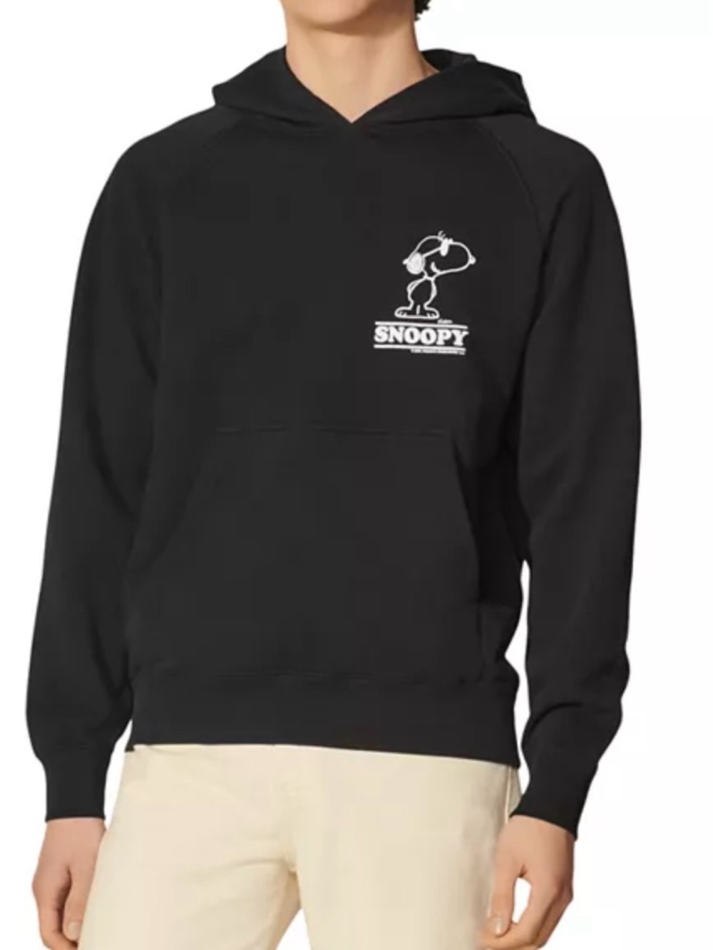 NWOT Sandro Snoopy Black Hooded Sweatshirt Size Xsmall